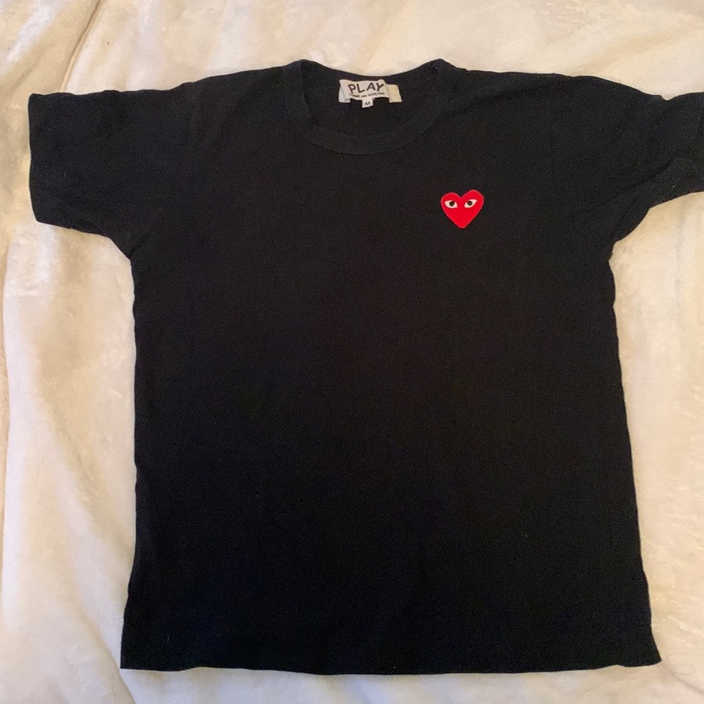 Come des garçons play black t shirt size medium
